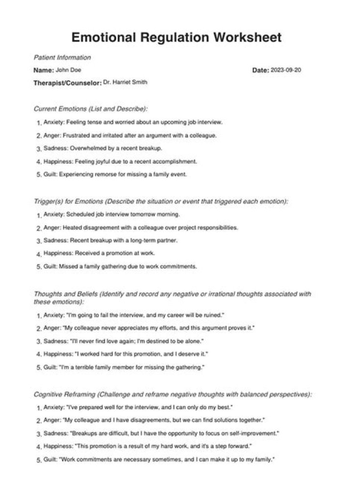 Emotion Regulation Worksheet PDF: Manage Feelings with Ease