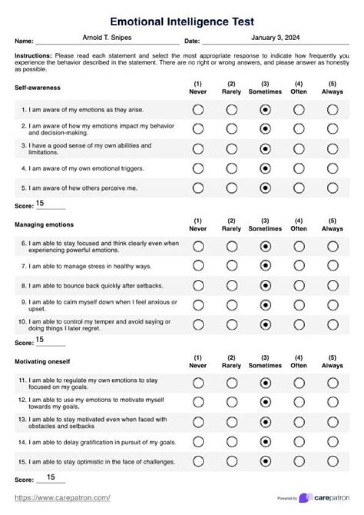 Free Emotional Intelligence Appraisal Test PDF – Instant Download