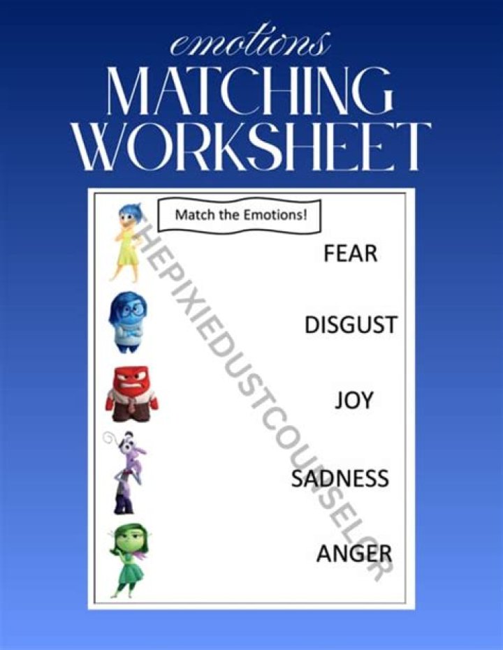 Emotions Matching Worksheet PDF – Practice Identifying Feelings
