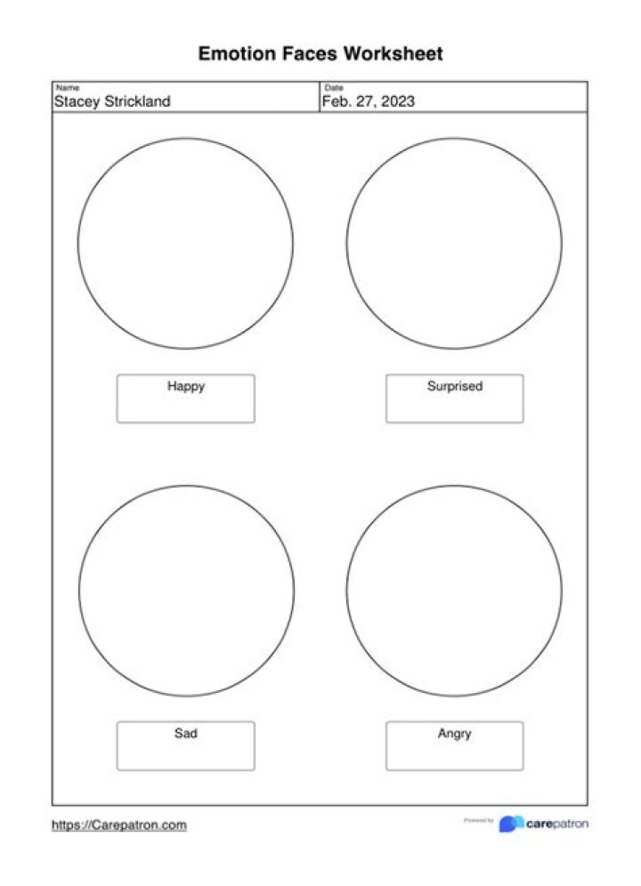 Emotions PDF Worksheet for Self-Reflection & Emotional Awareness