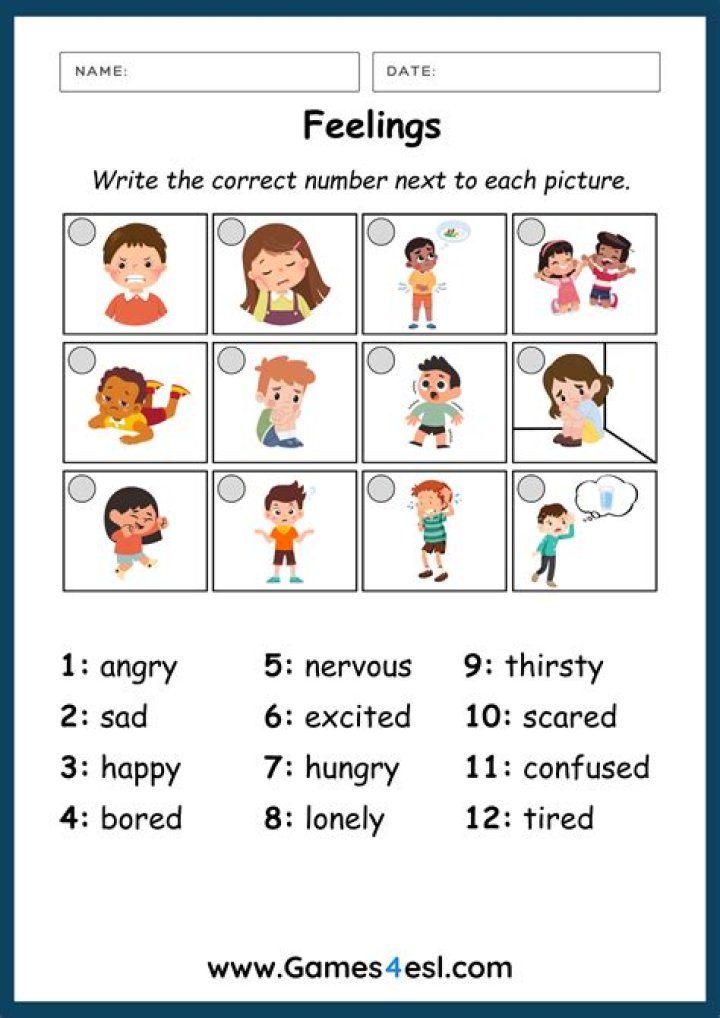 Emotions Worksheet for Kids PDF: Free Printable Emotions Activity Book