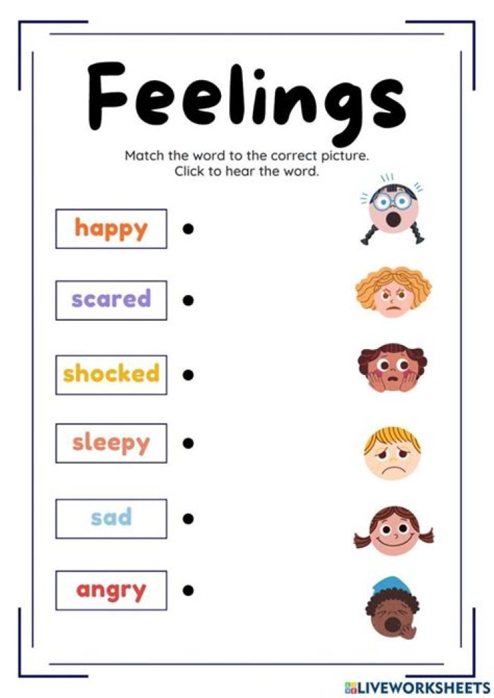 Emotions Worksheets for Kindergarten PDF: Free Printables to Teach Feelings