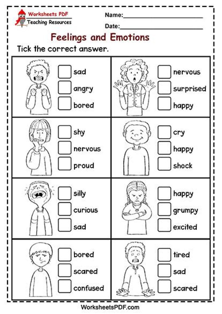 Emotions Worksheets PDF: Free Emotional Intelligence Tools