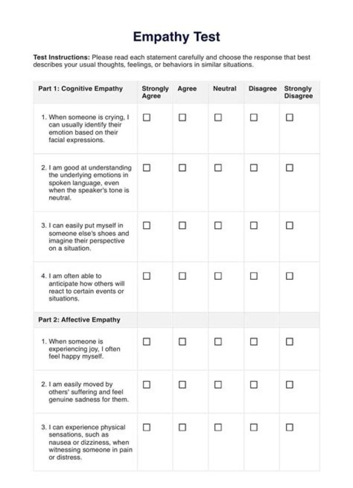 Empathy Test PDF: Take the Free Empathy Assessment Now
