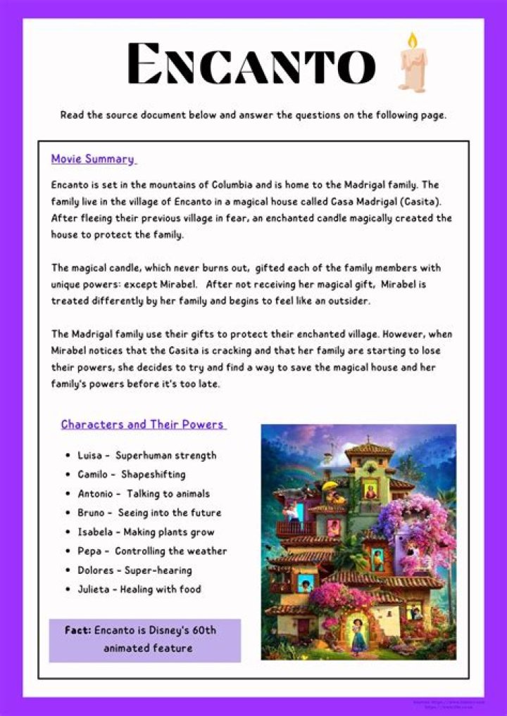 Encanto Movie Questions and Answers PDF: Perfect Study Guide
