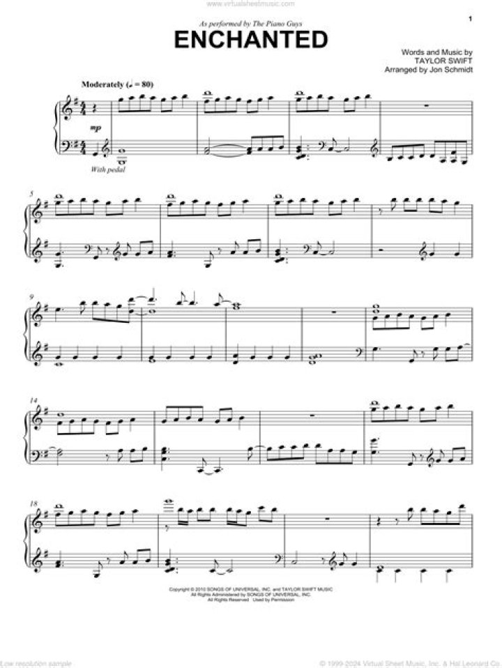Enchanted Piano Sheet Music PDF – Instant Download