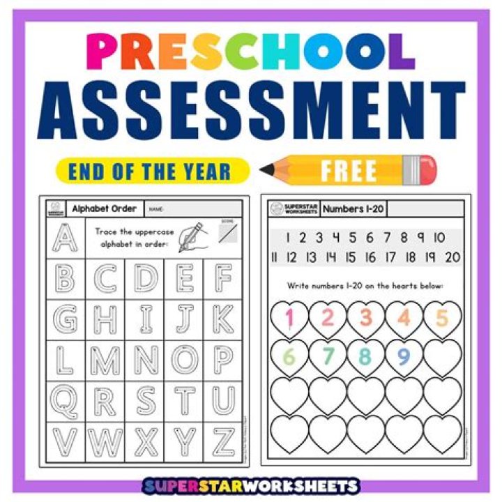 End of Year Kindergarten Assessment Test PDF for Reading & Math Readiness