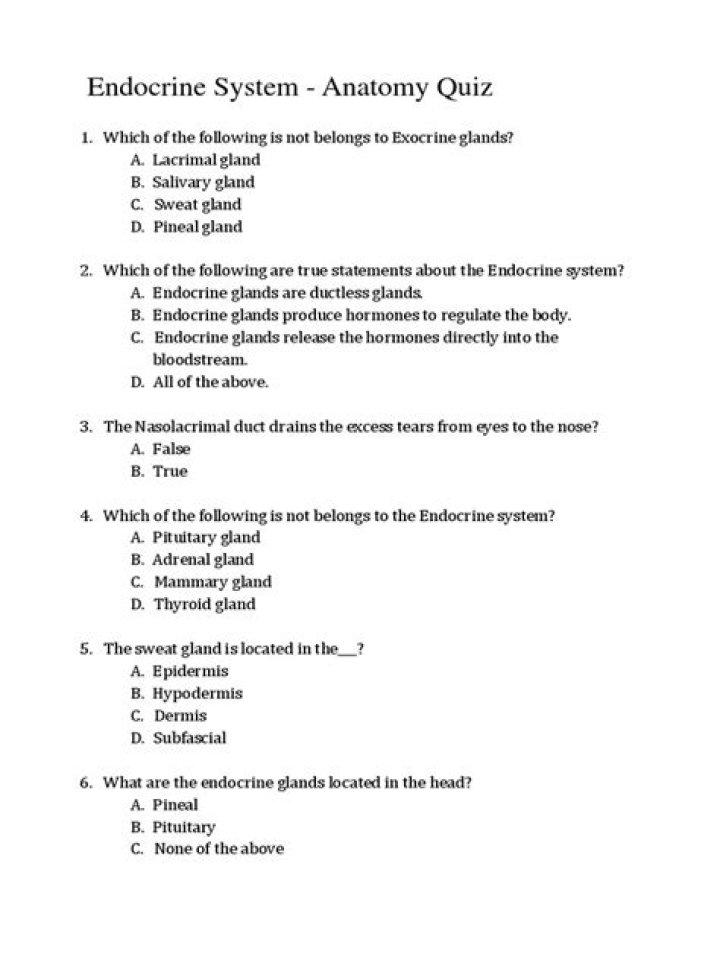 Endocrine System Questions and Answers PDF: Expert Guide
