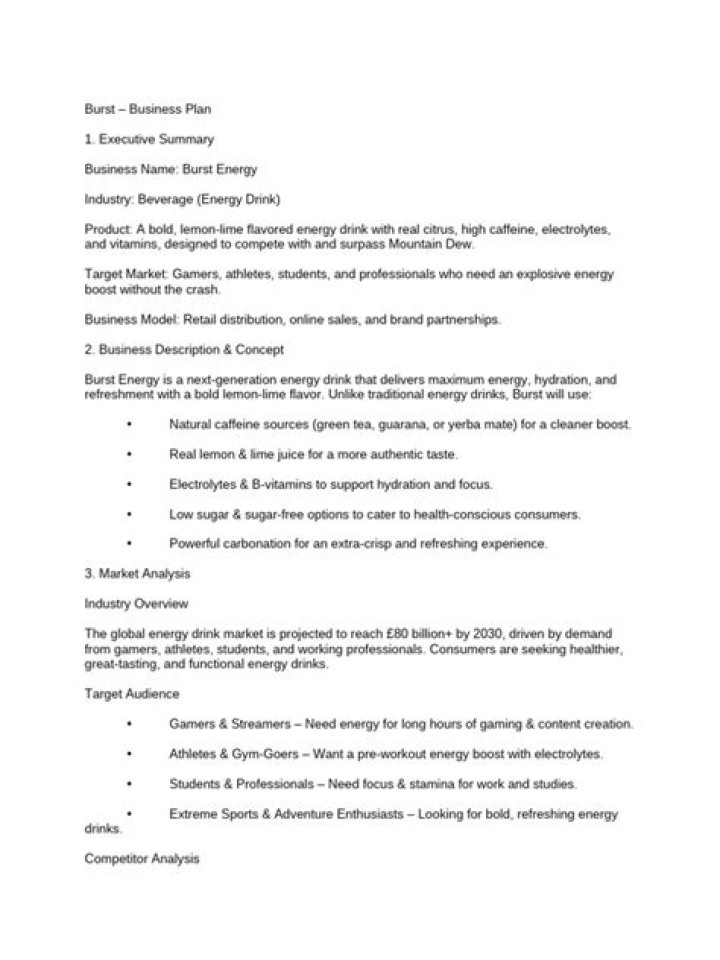 Energy Drink Business Plan PDF: Step-by-Step Guide