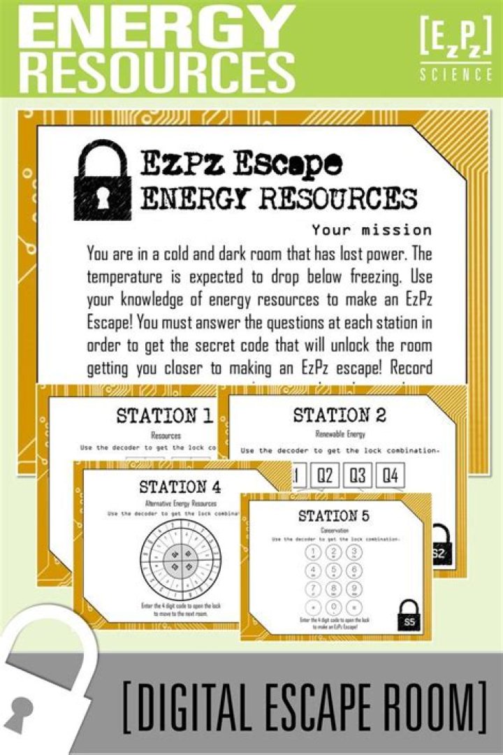 Energy Escape Room Answer Key PDF – Solve & Win