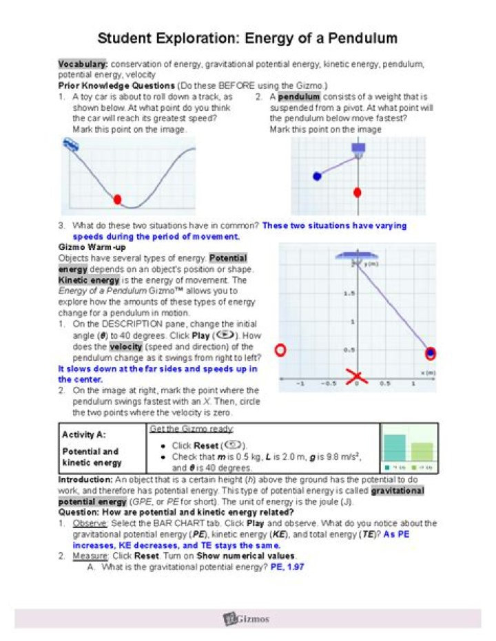 Unlocking the Energy of a Pendulum Gizmo: Answers in PDF