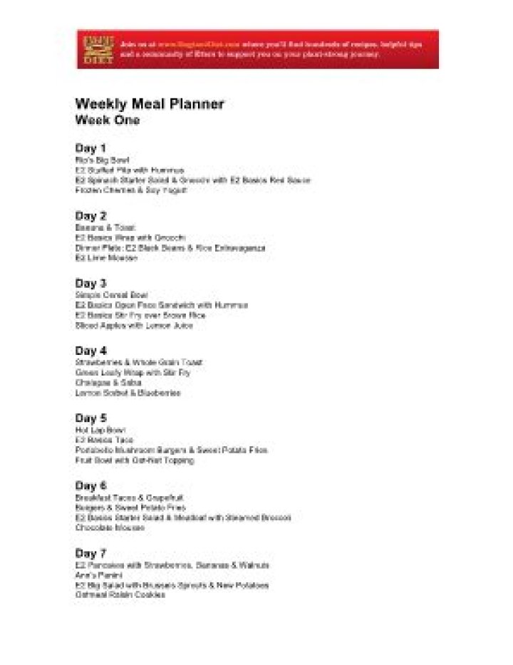 Engine 2 Diet Meal Plan PDF – Ultimate Weight Loss Guide