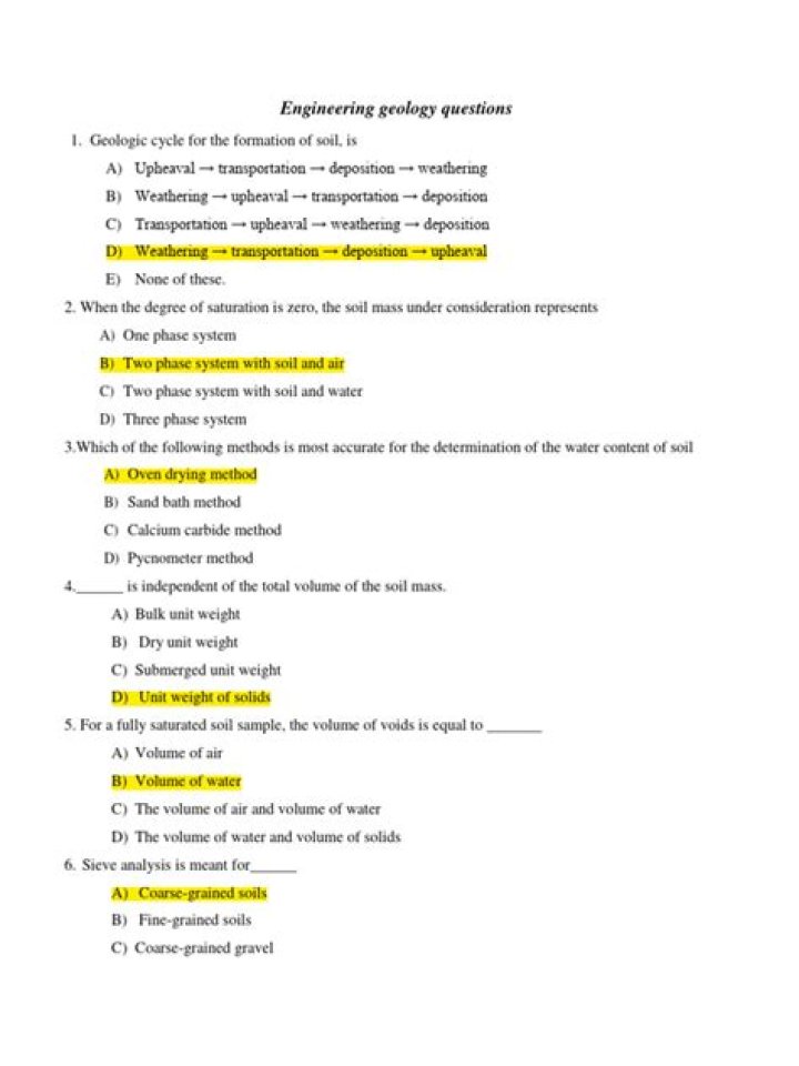 Engineering Geology Questions & Answers PDF – Essential Study Guide