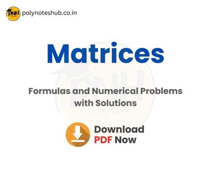 Engineering Mathematics Matrices: Questions & Answers PDF