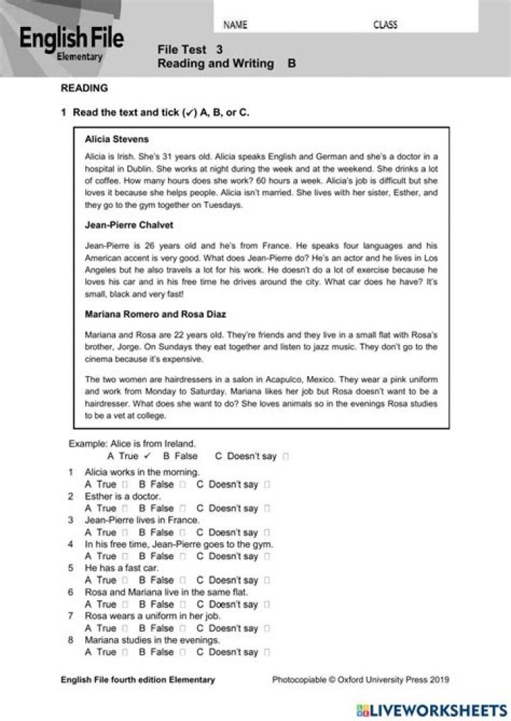 Free English Elementary Tests PDF – Download Practice Files
