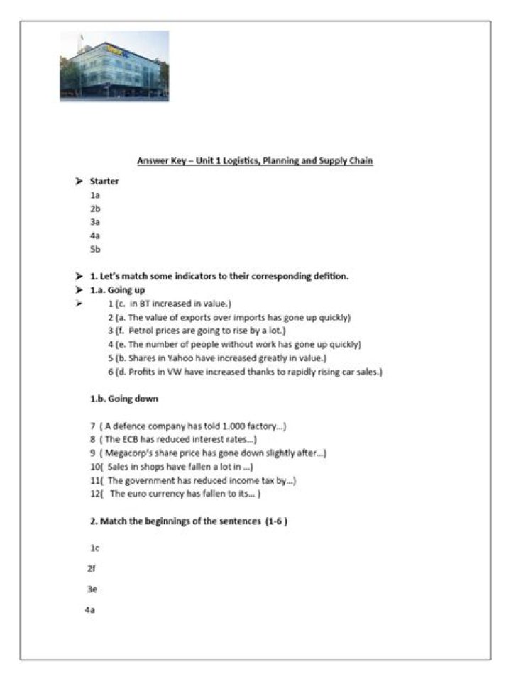 English for Logistics Answer Key PDF – Download Now