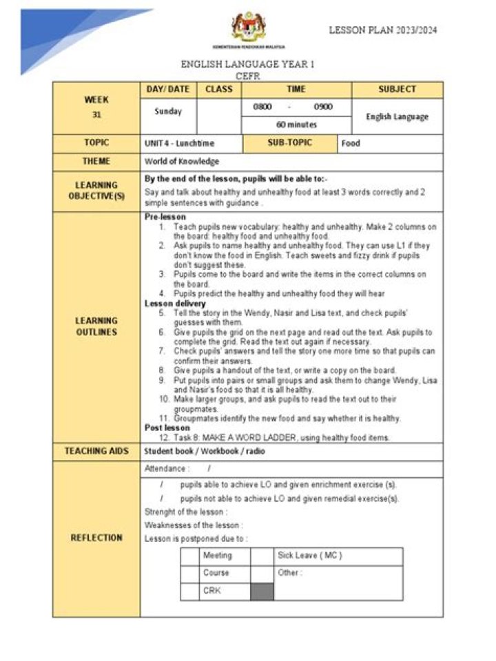 English Lesson Plans for Teachers PDF – Free Download