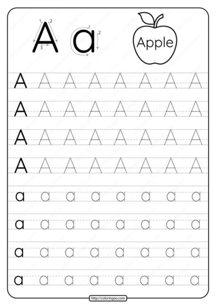 English Letter Tracing Worksheets PDF for Early Literacy