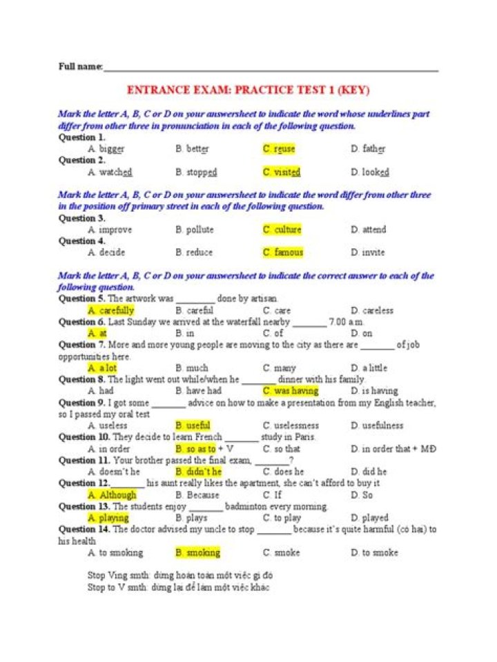 English University Entrance Test PDF – Practice & Pass