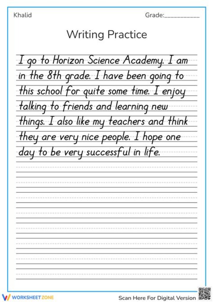 Free English Writing Practice PDF with Answers Download