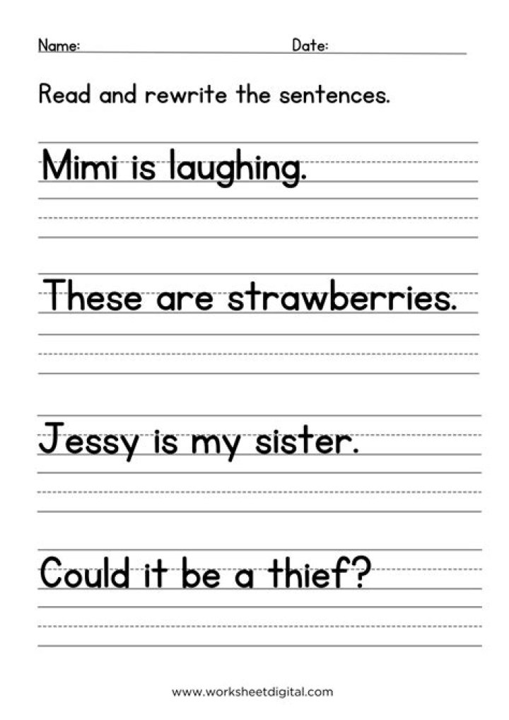Free English Writing Worksheets PDF for Students & Teachers