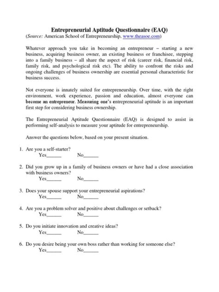 Essential Entrepreneurial Aptitude Test PDF: Measure Your Startup Potential