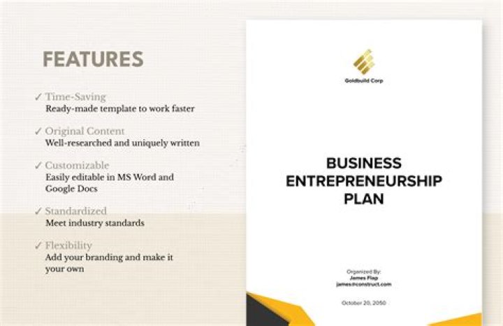 Free Entrepreneurship Business Plan PDF to Download