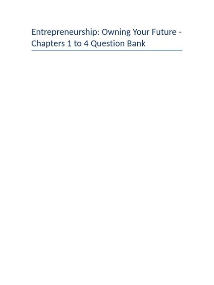 Entrepreneurship: Own Your Future – The Answer Key PDF Guide