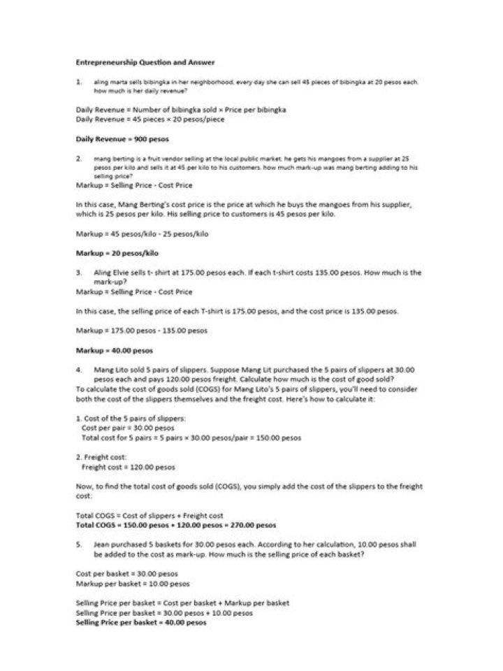 Entrepreneurship Questions & Answers: Essential PDF Guide