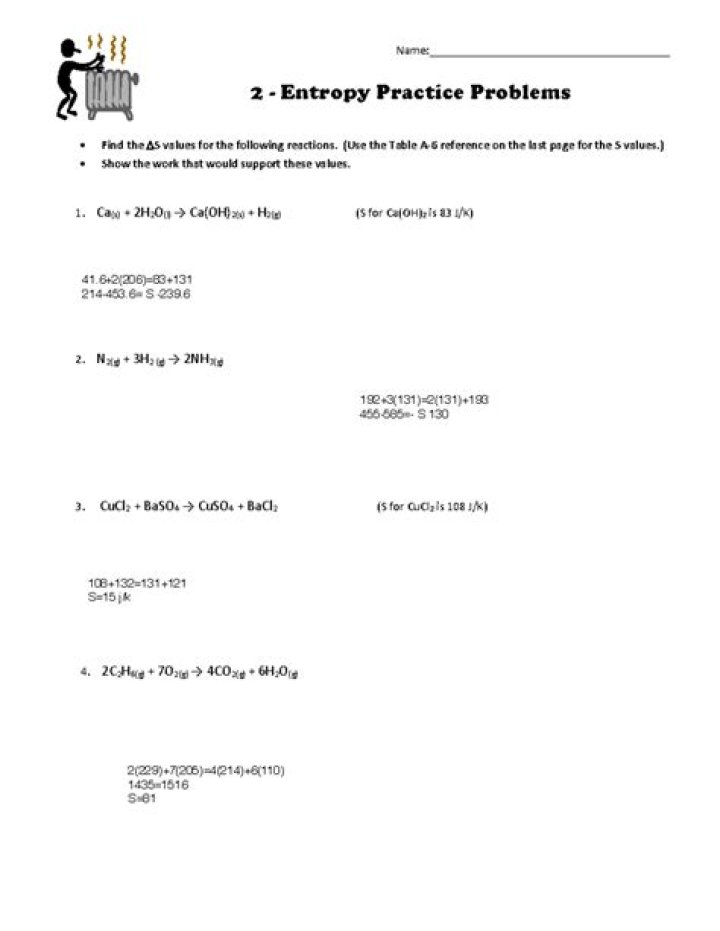 Entropy Practice Problems with Answers PDF – Master Thermodynamics