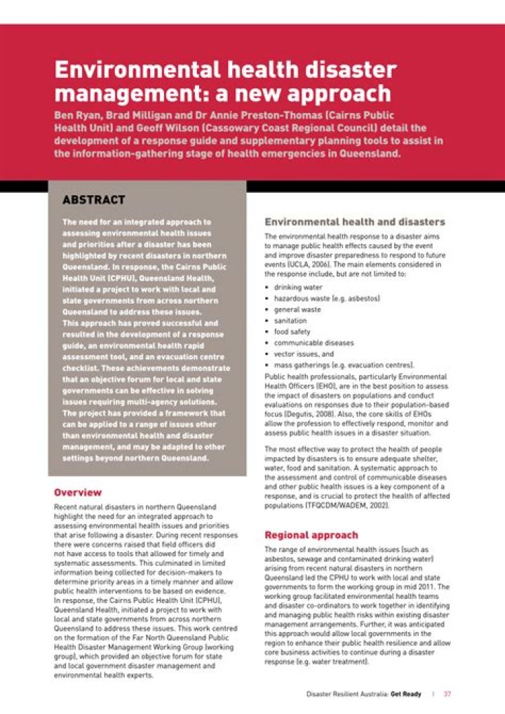 Comprehensive Guide to Environmental Disaster Management PDF