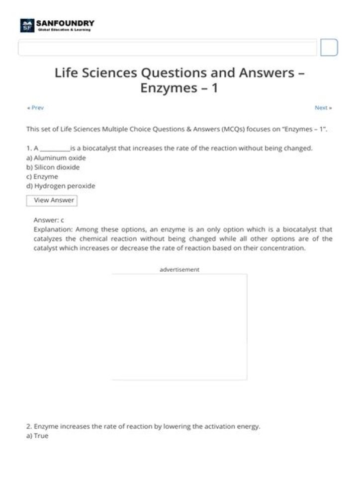 Enzymes Questions & Answers PDF: Expert Answers to All Your Enzyme Queries