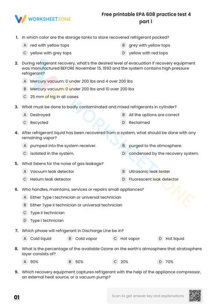 EPA 608 Practice Test PDF: Pass the Hazardous Waste Exam
