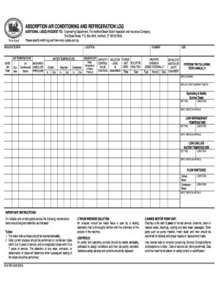EPA Refrigerant Log Sheet PDF – Download Compliant Log for HVAC Professionals