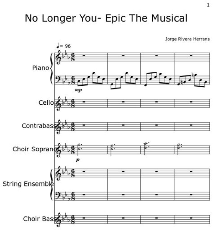 Epic The Musical Sheet Music PDF – Download Full Score & Parts