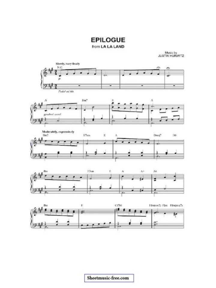 Download La La Land Epilogue Sheet Music PDF