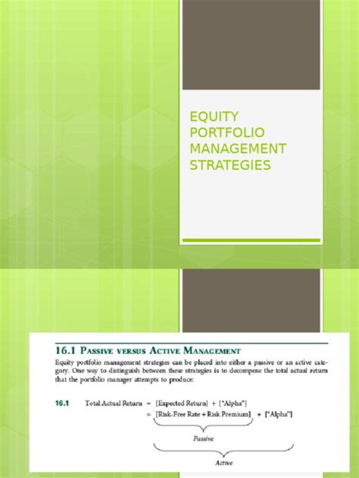 Top Equity Portfolio Management Strategies PDF for Smarter Investing