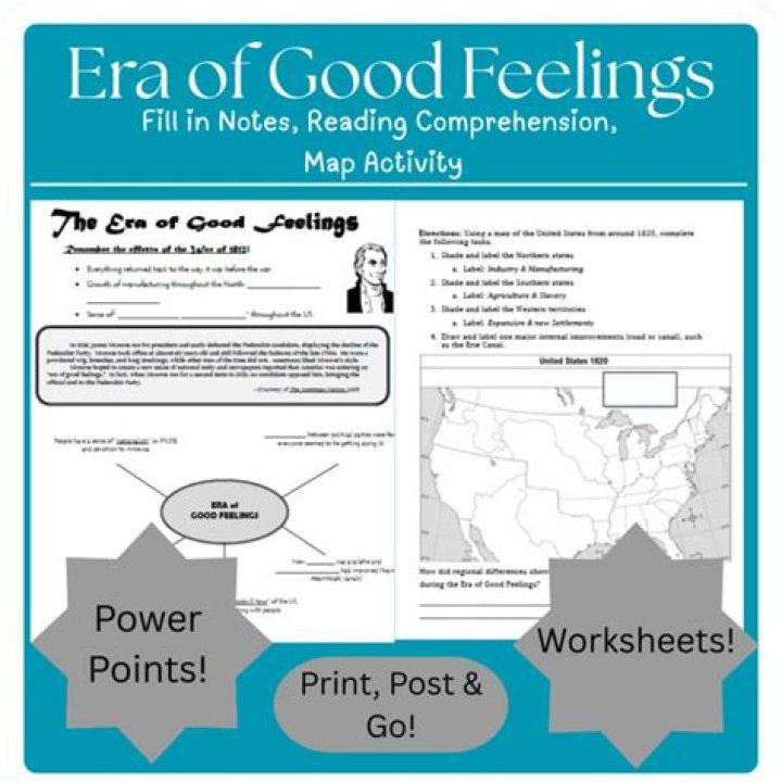 Era of Good Feelings Worksheet PDF – Analyze Historical Impact