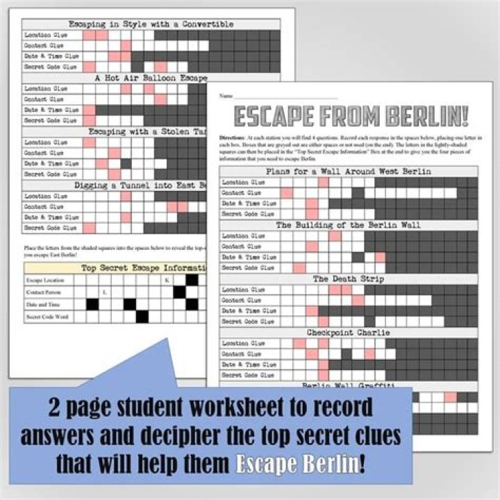 Escape from Berlin Worksheet Answers PDF: Free Workbook & Key Insights