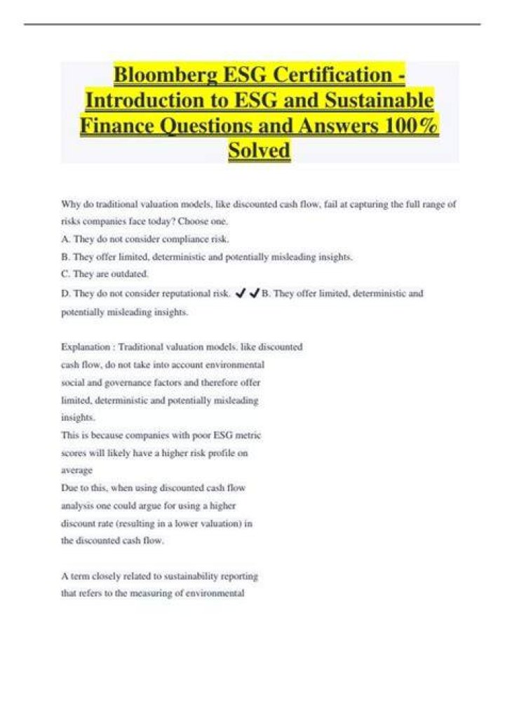 Essential ESG Questions and Answers PDF Guide