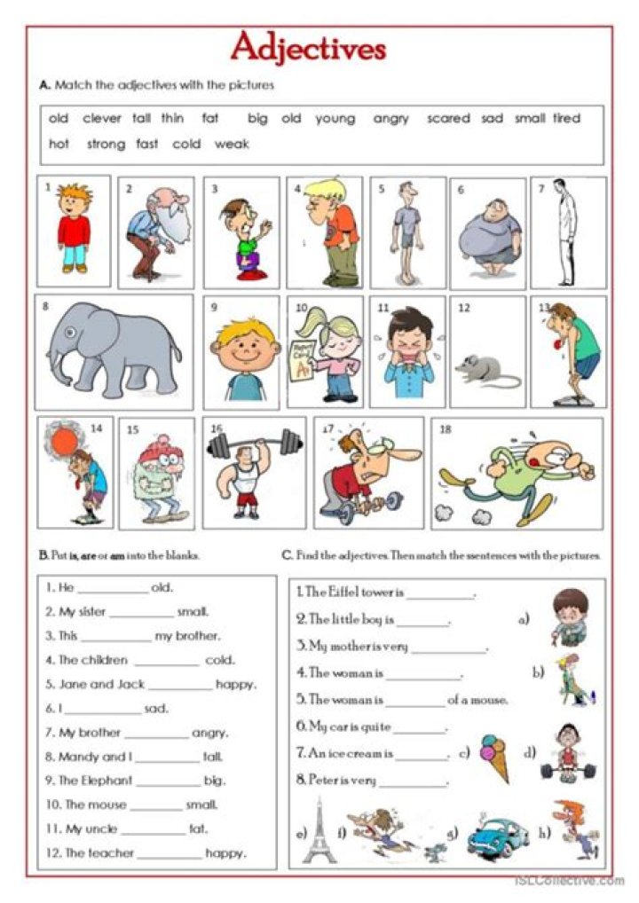 Free ESL Adjectives Worksheet PDF – Perfect for Language Learning