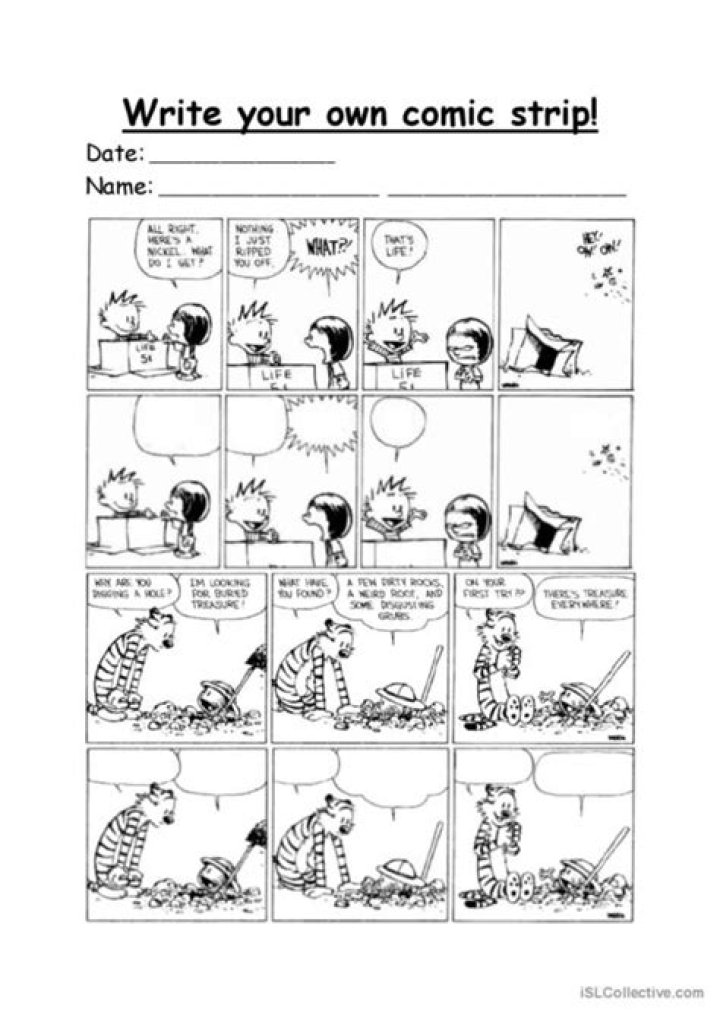 Free ESL Comic Strips Worksheets PDF for Easy Language Learning