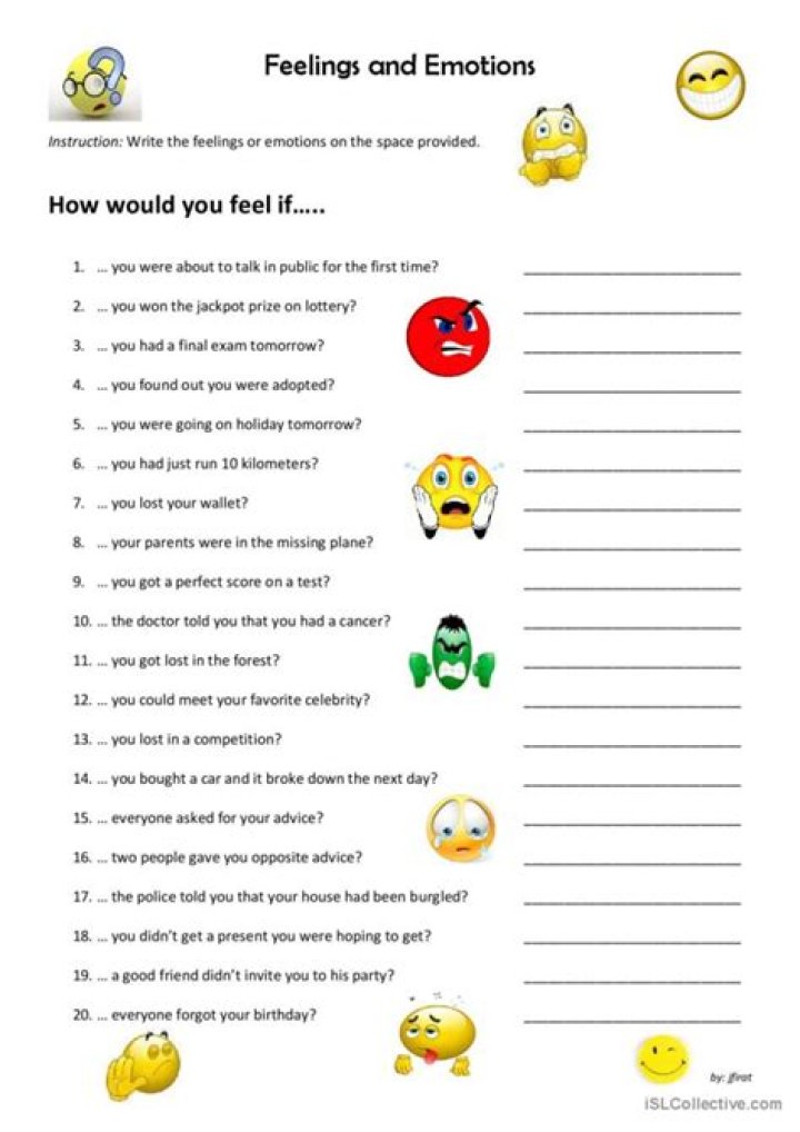 ESL Feelings & Emotions Worksheets PDF – Practice Vocabulary & Express Feelings