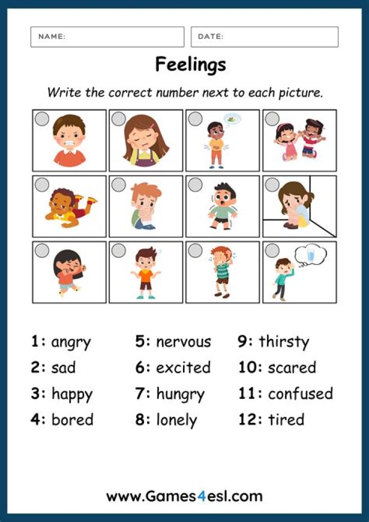 Free ESL Feelings Worksheet PDF – Practice Vocabulary & Express Emotions