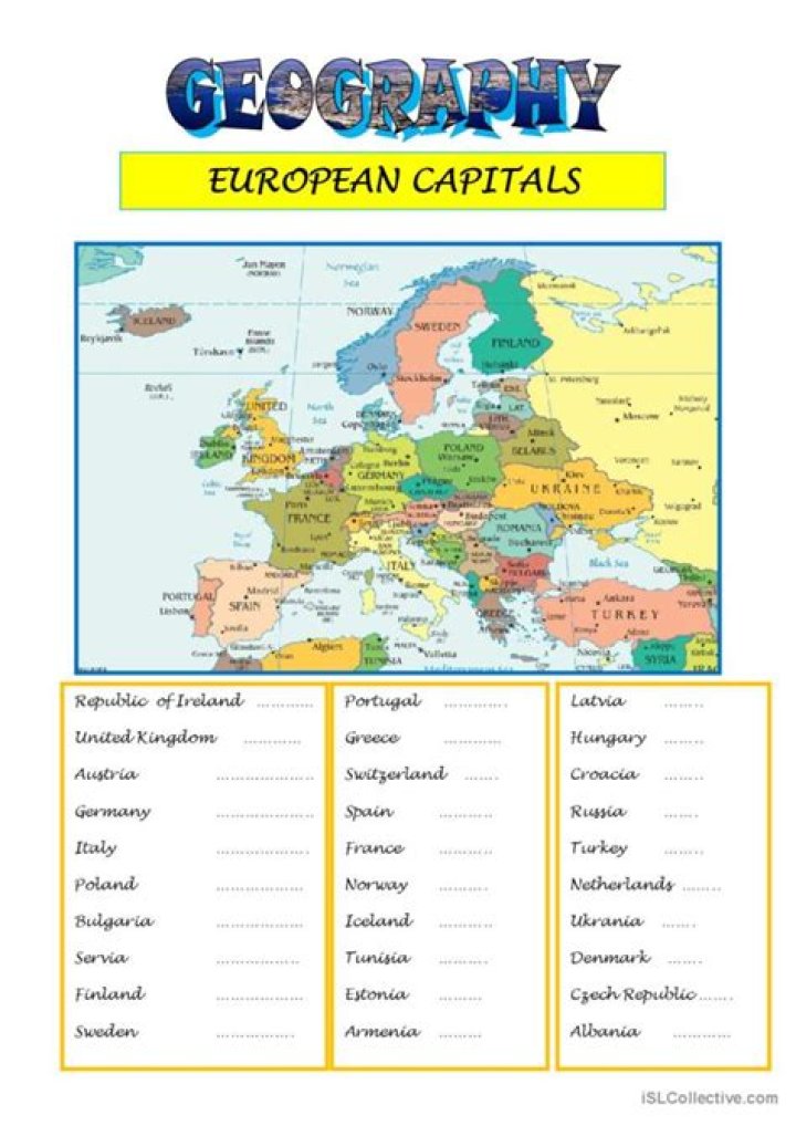 Free ESL Geography Worksheets PDF for Classroom Use