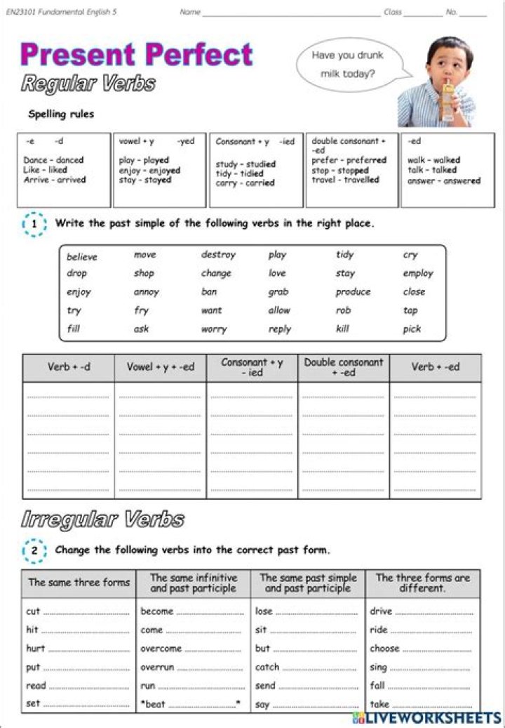 ESL Library Present Perfect Grammar Practice Worksheets PDF – Download Now