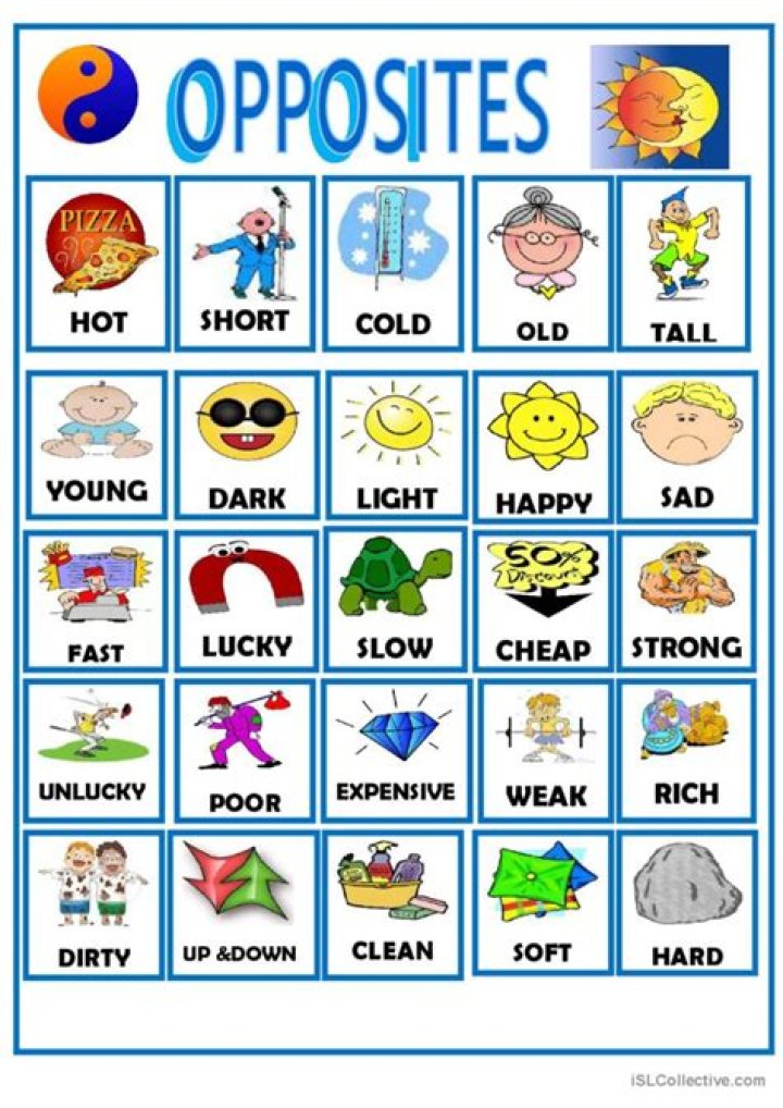 Free ESL Opposites Worksheets PDF for Effective Language Learning