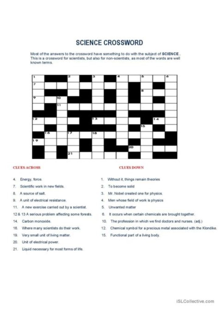 Free ESL Science Worksheets PDF for Classroom Use