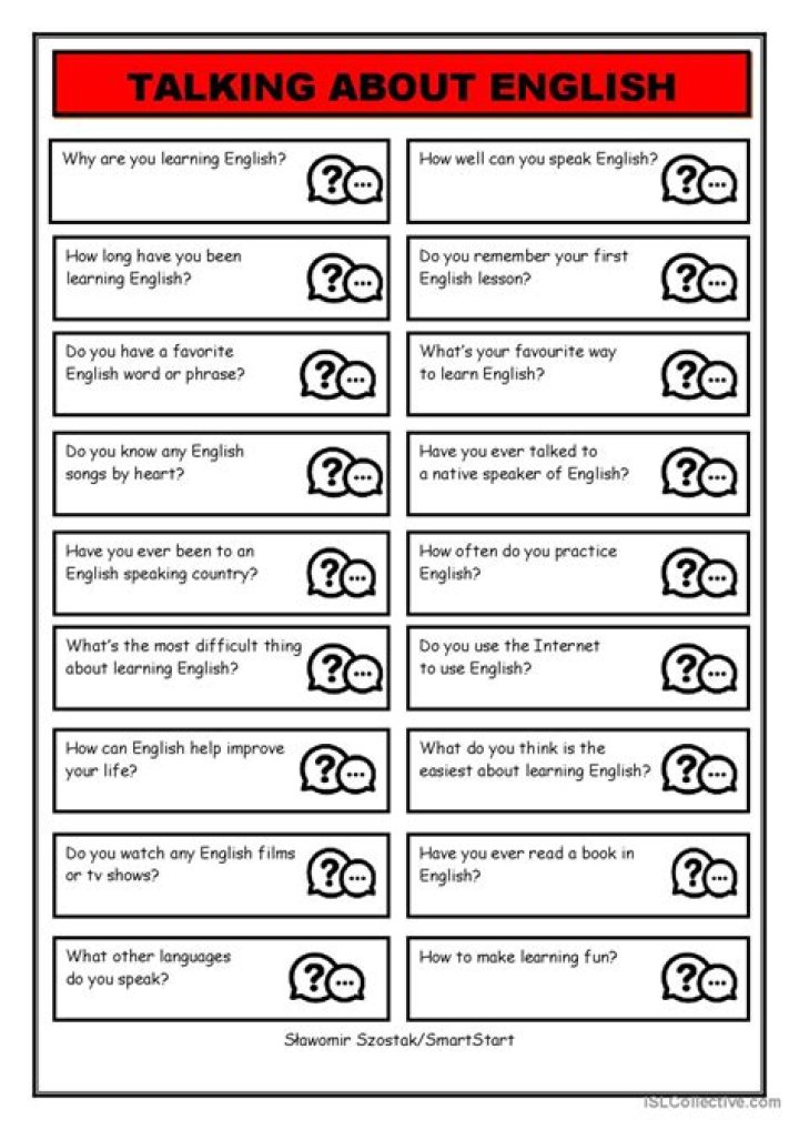 ESL Speaking Worksheets PDF: Free Printable Language Practice Files