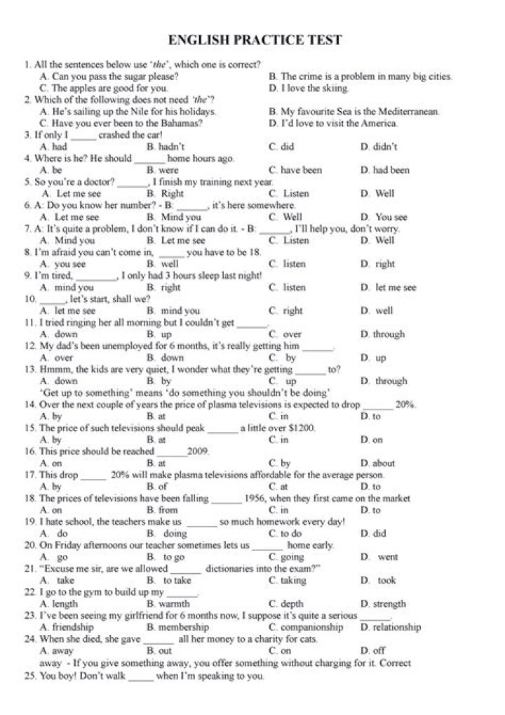 Free ESL Test Practice PDF: Boost Your English Skills Today